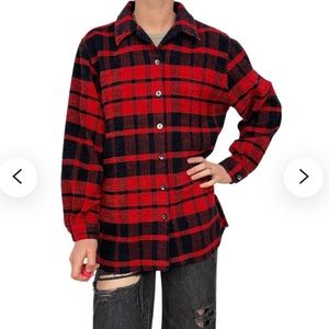 MONTEREY by Koret Red Buffalo Plaid Shacket Size M